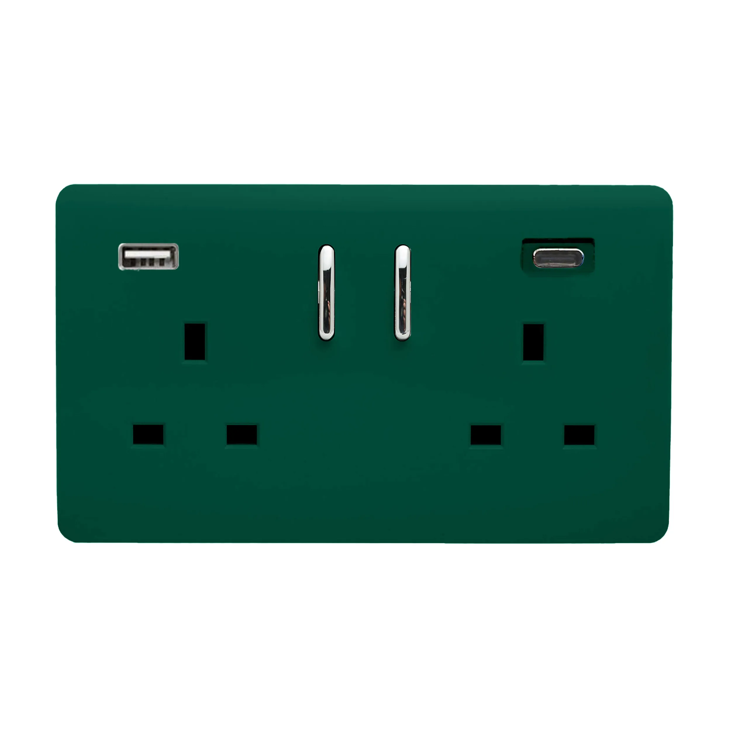 Dark Green Wiring Accessories Trendi Decorative Screwless